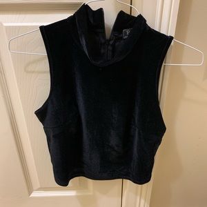 Velvet crop top from local boutique, never worn
